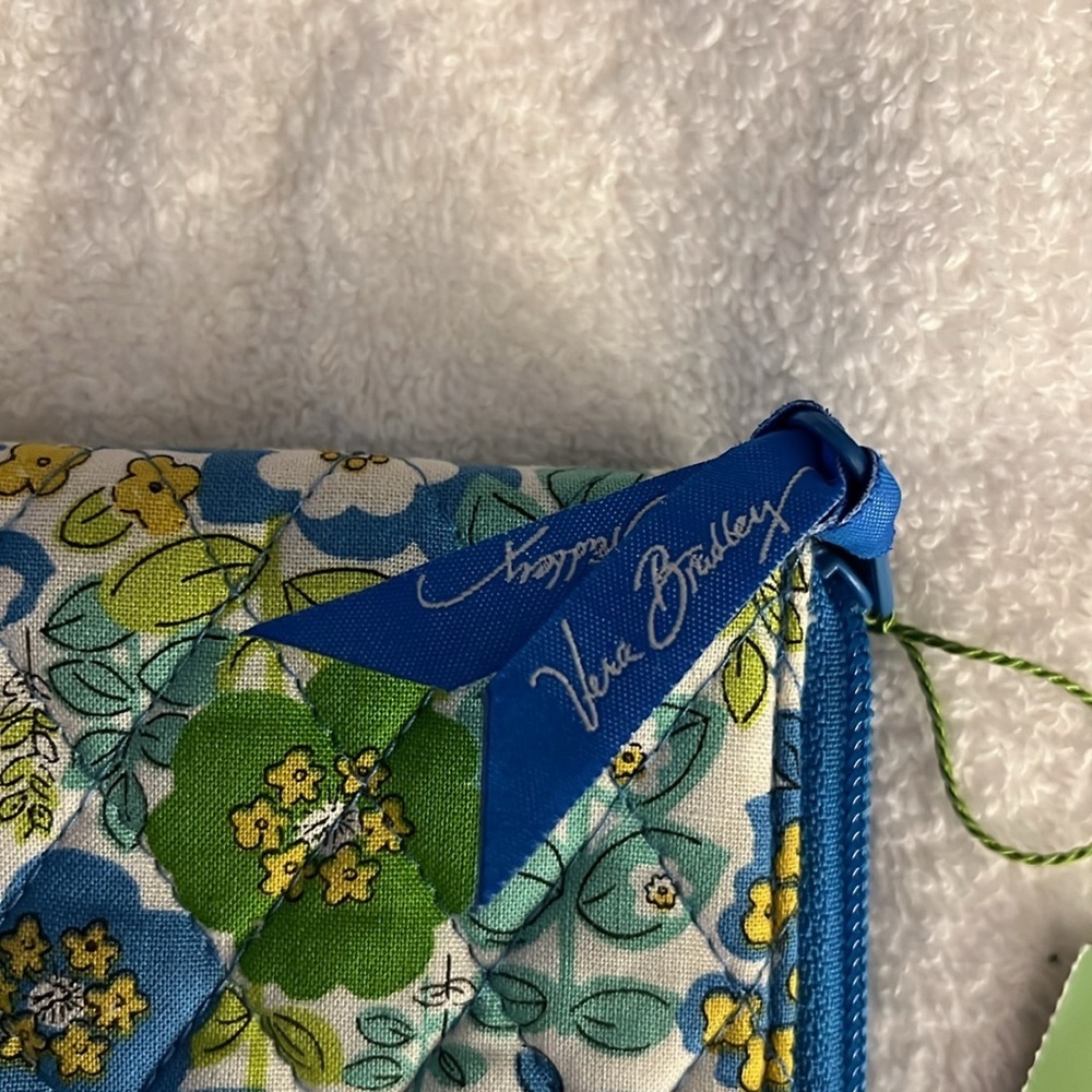 Vera Bradley Blue and Green Floral Wallet - Picture 2 of 5
